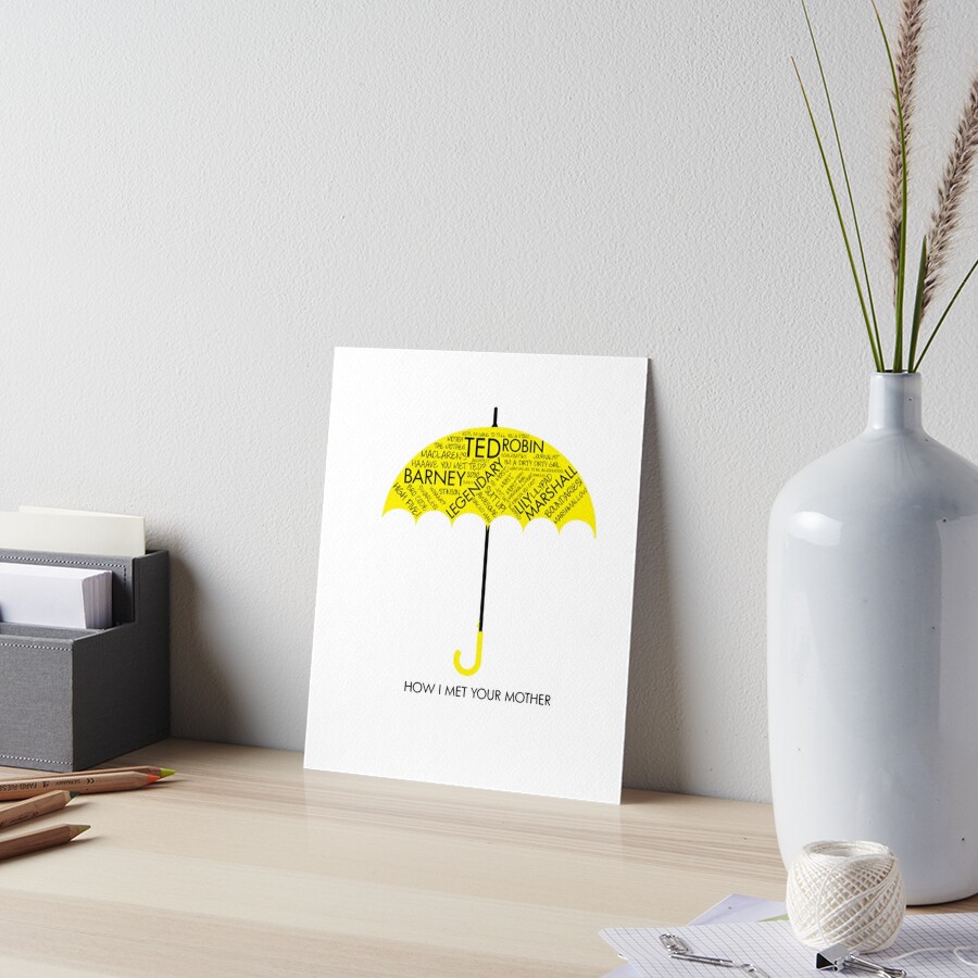 Gelber Regenschirm Himym Kunstdruck Von Millzymerch Redbubble