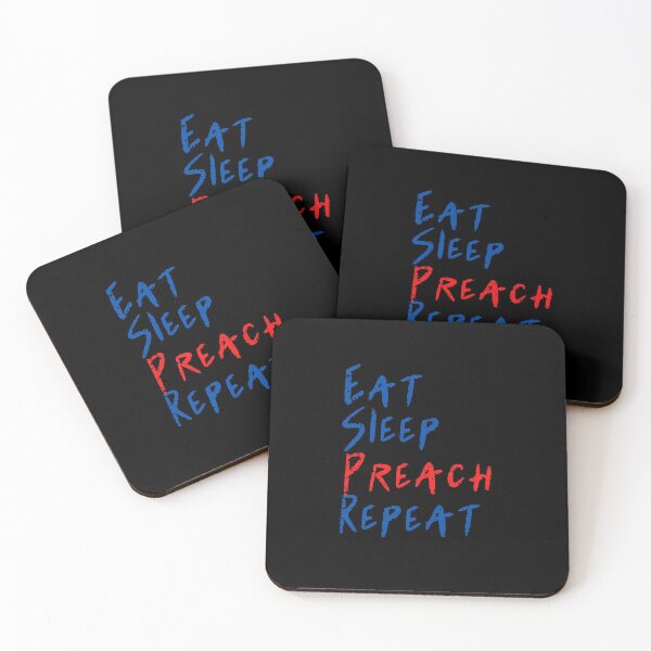 Artikelvorschau, Eat Sleep Preach Repeat Christian gift design entworfen und verkauft von Sheepherder120.