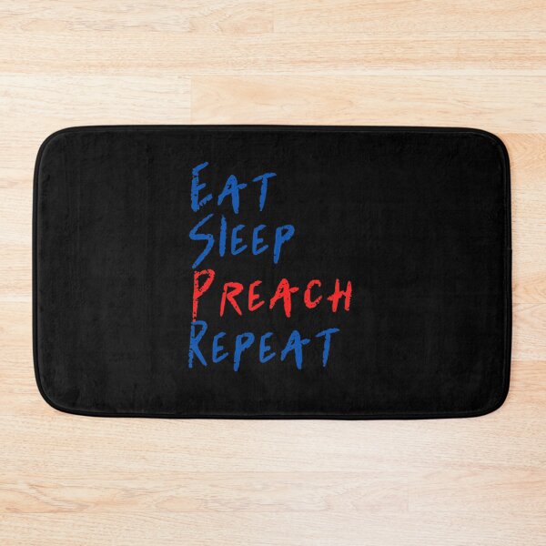 Item preview, Eat Sleep Preach Repeat Christian gift design designed and sold by Sheepherder120.