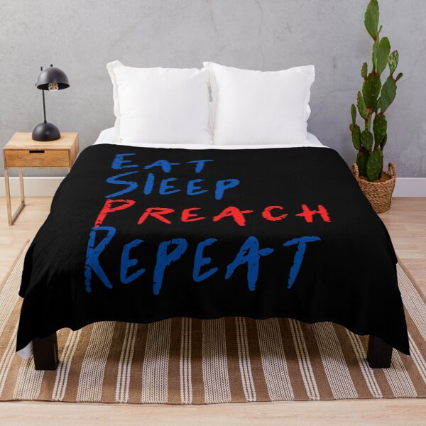 Item preview, Eat Sleep Preach Repeat Christian gift design designed and sold by Sheepherder120.