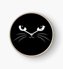 Cute Black Cat Clock