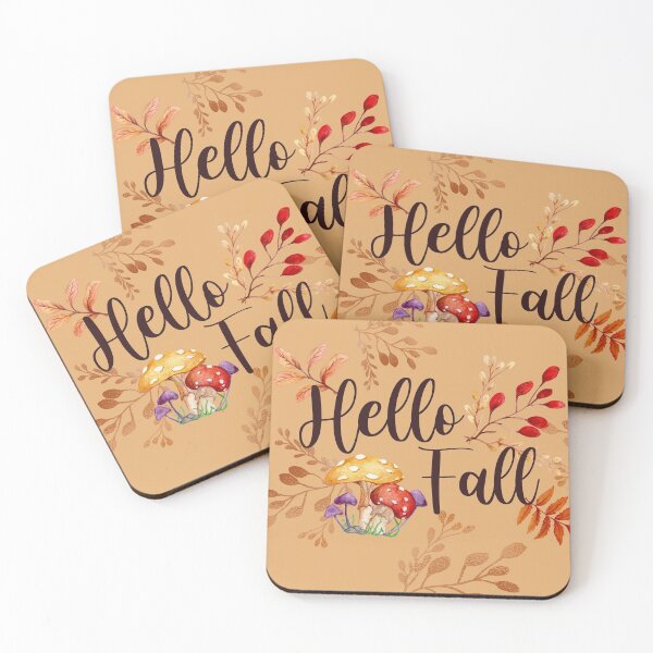 Item preview, Hello Fall Mushroom Print designed and sold by ShaunaMcc.