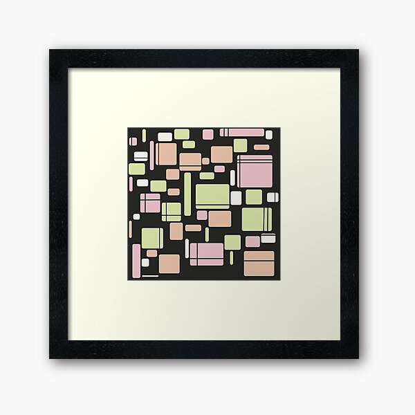 rounded squares Gerahmter Kunstdruck