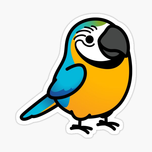 Chubby Sea Green Lovebird Stickers – birdhism