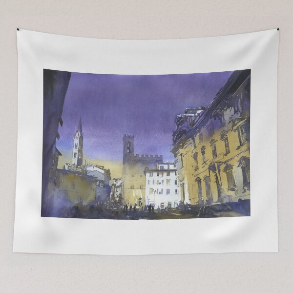Item preview, Florence cityscape- Palazzo Vecchio on Palazo Signorini designed and sold by rfoxphoto.
