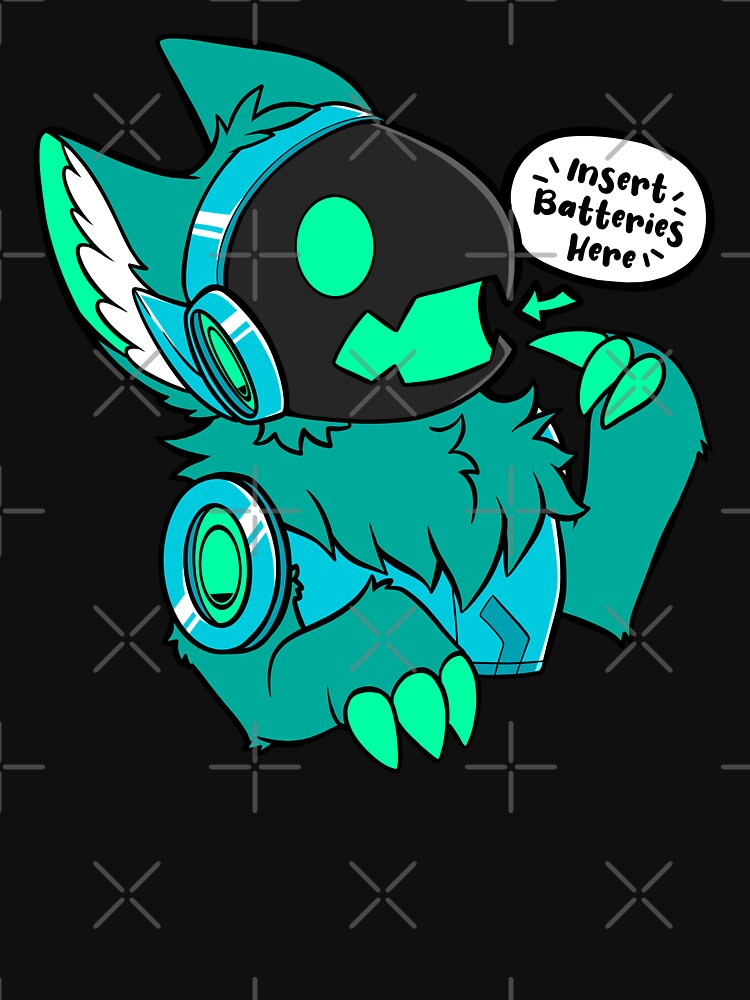 Protogen - Insert Batteries Here - Blue/Purple Sticker for Sale by  MillyD13