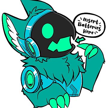 Protogen - Insert Batteries Here - Blue/Purple Sticker for Sale