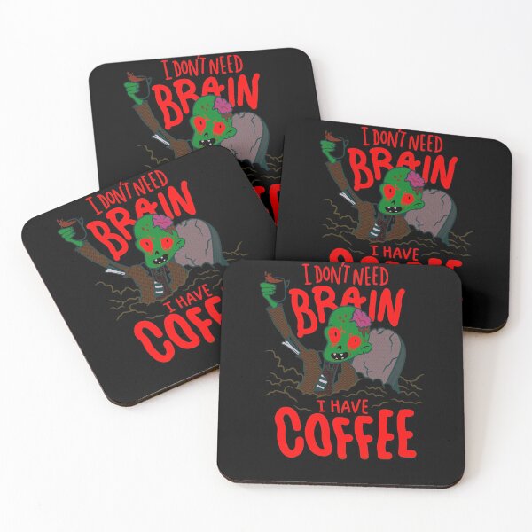 Artikelvorschau, Halloween Ich brauche kein Gehirn Ich trinke Kaffee - Männer/Kinder/Frauen / Halloween entworfen und verkauft von Designs Of all kinds.