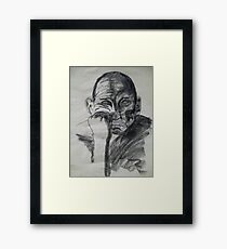 Aged Pondering Framed Print