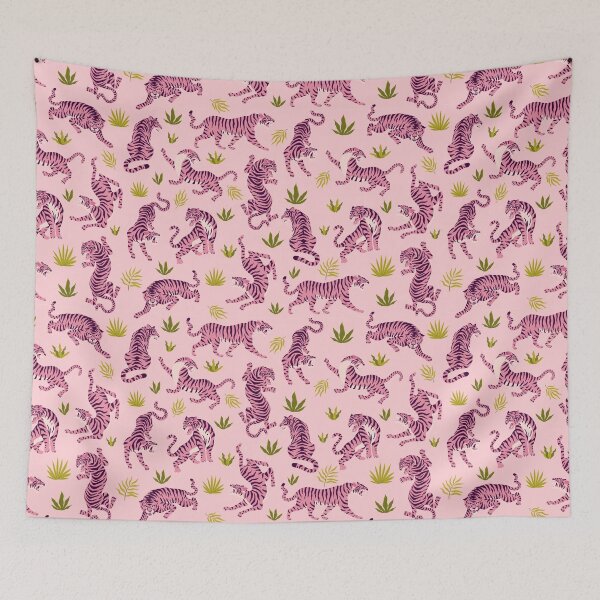 Item preview, Seamless japanese wagara tiger pattern designed and sold by urban-color.