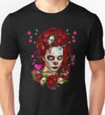 Sugar Doll Red Dia De Muertos Unisex T-Shirt