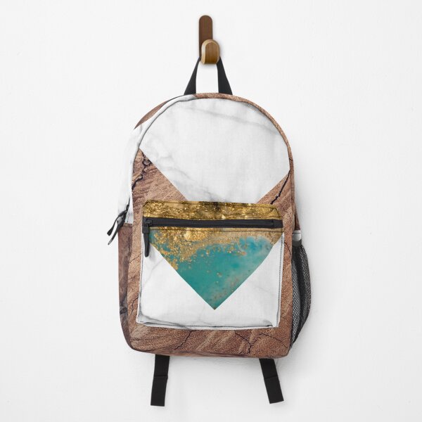 Item preview, Turquoise geode Natural materials wood marble alcohol ink designed and sold by Inspiro Studio.