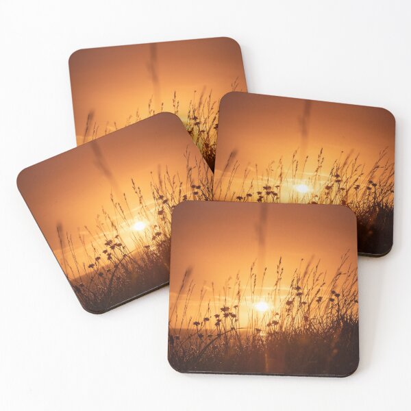 Item preview, Hilbre Grasses at Sunset on the Summer Equinox designed and sold by neonlightphoto.