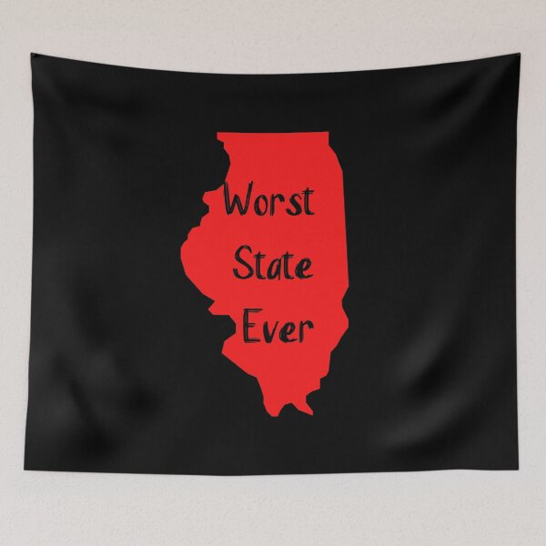 Item preview, Illinois Worst State Ever Funny Gift Design designed and sold by Sheepherder120.