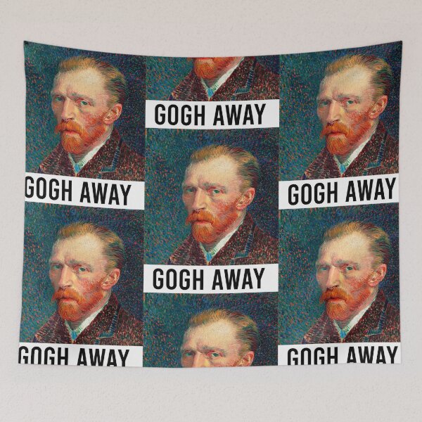 Item preview, Gogh Away Funny Van Gogh Pun designed and sold by Meek-Anime.