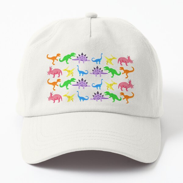 Colorful Dinosaurs Over Intricate Abstract Doodle: Loops Dad Hat