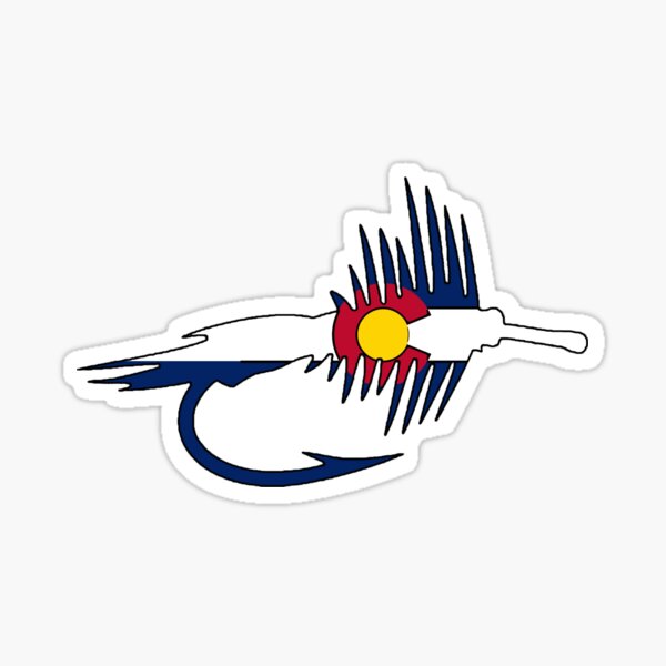 Colorado flag fly fishing lure Sticker