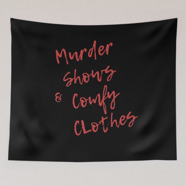 Item preview, murder shows & comfy clothes in red  designed and sold by Dreamingnewfie.