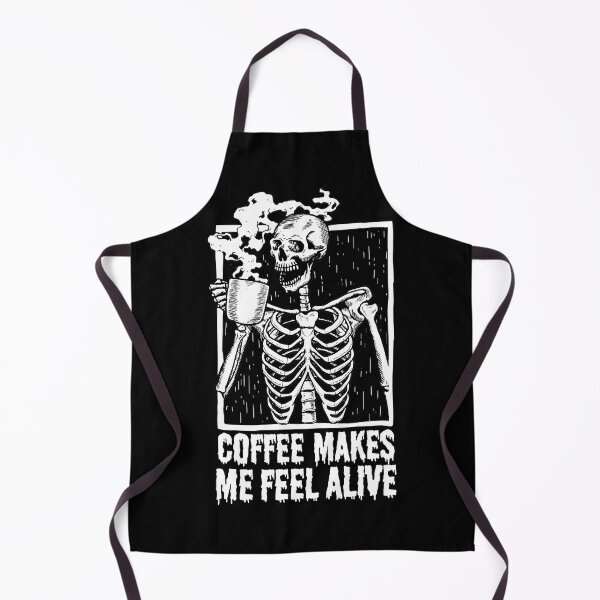 Item preview, Coffee Drinking Skeleton - Coffee Makes Me Feel-Alive designed and sold by TexansLeather.