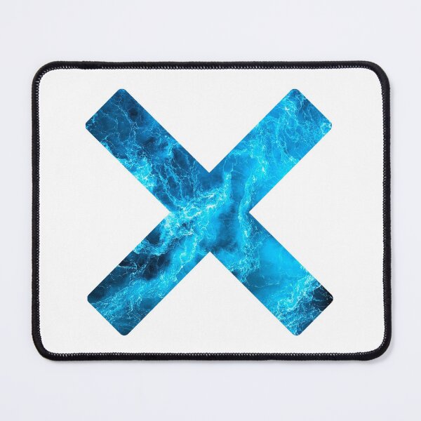 Item preview, Cyan Ocean Waves X designed and sold by lookperfect.
