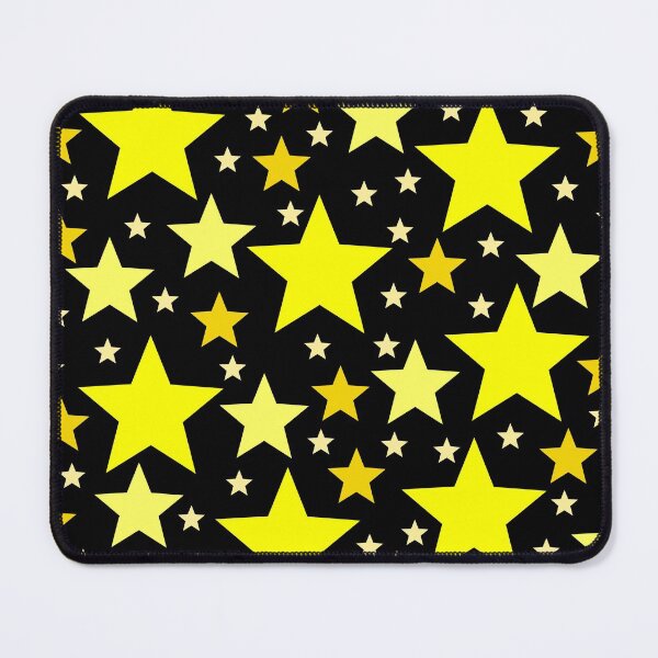 Item preview, Yellow Stars (Black) designed and sold by Cosmic Cutenesss.