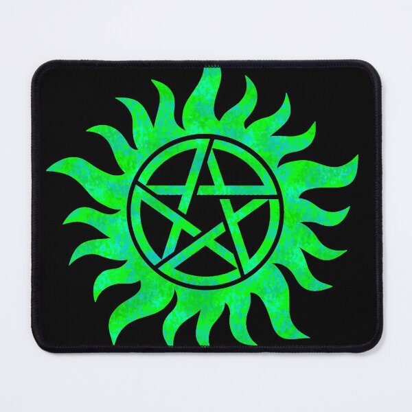 Item preview, Green Anti-Possession Symbol (Black) designed and sold by Cosmic Cutenesss.