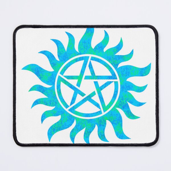 Item preview, Blue Anti-Possession Symbol (White) designed and sold by Cosmic Cutenesss.