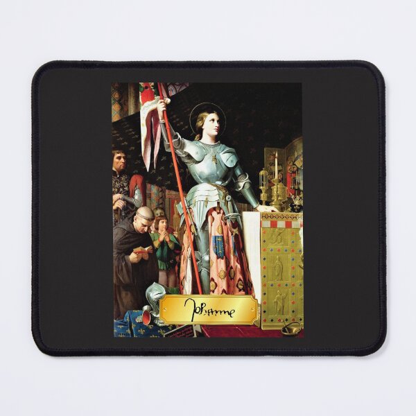 Joan of Arc, Jeanne d’Arc, The Maid of Orléans, w/ Signature, 1854 Painting Mouse Pad