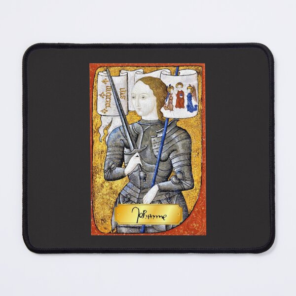 Joan of Arc, Jeanne d’Arc, The Maid of Orléans, w/ Signature, 1504 Illustration Mouse Pad