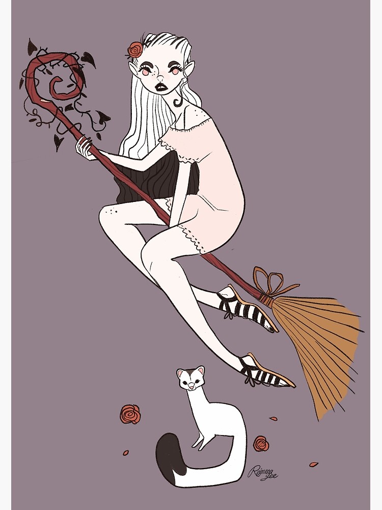 Thumbnail 3 of 3, Photographic Print, Stoat & Her Witch designed and sold by reimenayee.