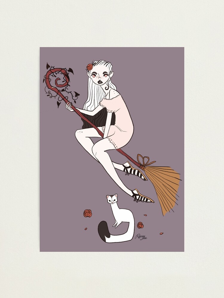 Thumbnail 2 of 3, Photographic Print, Stoat & Her Witch designed and sold by reimenayee.