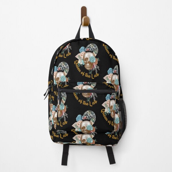 Item preview, QUEEN OF THE LAB FLORAL SKULL MEDICAL LAB TECH SCIENTIST  designed and sold by Hippiesole.