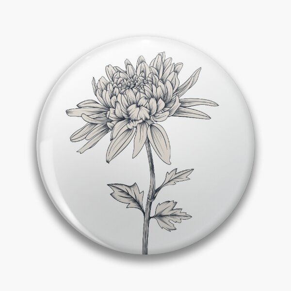 Item preview, Seamless japanese monochrome chrysanthemum pattern designed and sold by urban-color.