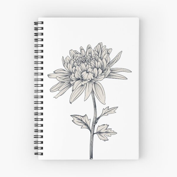Item preview, Seamless japanese monochrome chrysanthemum pattern designed and sold by urban-color.