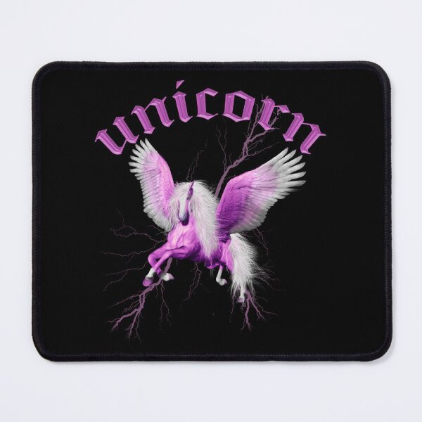 Item preview, Cute Pink and White Unicorn for girls with Pink Thunder on the Background designed and sold by koreatvtea.