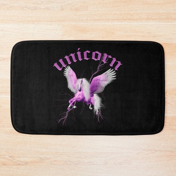Item preview, Cute Pink and White Unicorn for girls with Pink Thunder on the Background designed and sold by koreatvtea.