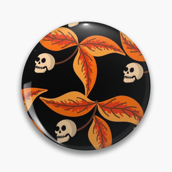 Item preview, Autumn Leaves and Skulls Pattern designed and sold by mrhighsky.