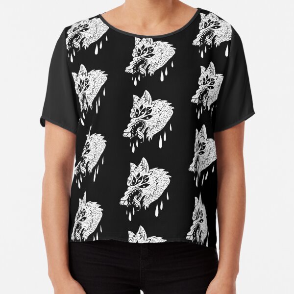 T shirt en negro con un tatuaje//gothikmotiv modelo modelo two revolver Roses
