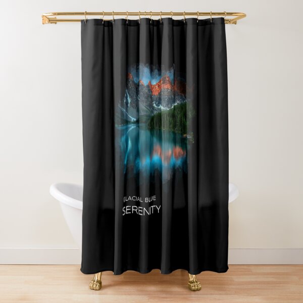 Glacial Blue Serenity Shower Curtain