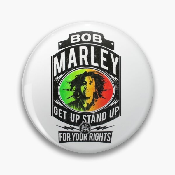 Bob Marley Pinback Button Badge Pin Prismatic Holo Hologram Concert Tour 389