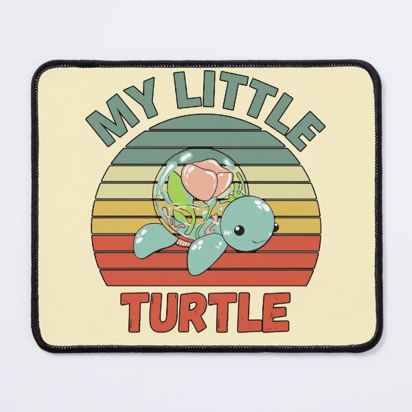 Item preview, My Little Turtle With Rose Flower Retro Sunset designed and sold by Meek-Anime.