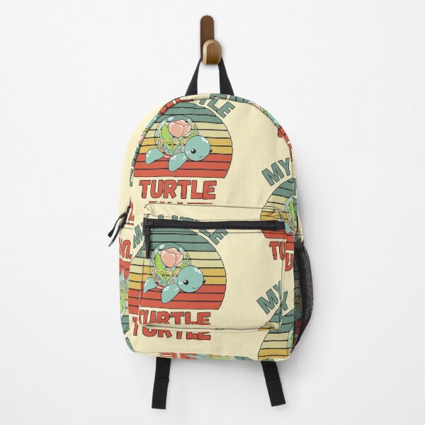 Item preview, My Little Turtle With Rose Flower Retro Sunset designed and sold by Meek-Anime.