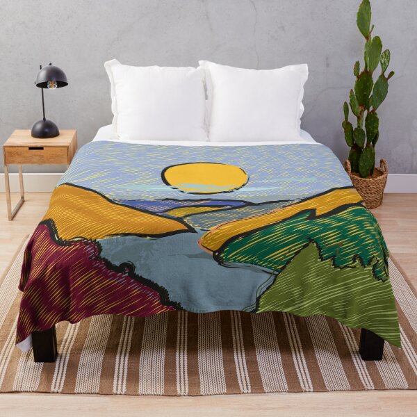 Item preview, Riverside landscape in autumn designed and sold by Emi Yañez.