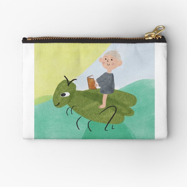 Boy & Grasshopper Zipper Pouch