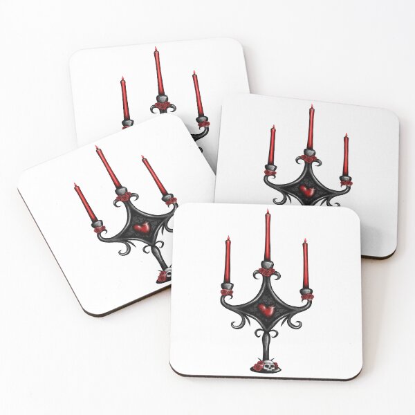 Item preview, Dark Candlestick with Red Heart designed and sold by DeneboArt.