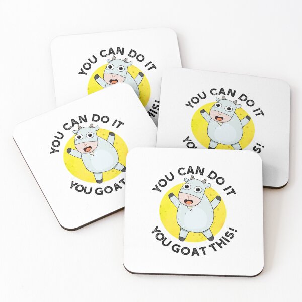 Item preview, You Can Do It You Goat This Cute Animal Puns designed and sold by punnybone.