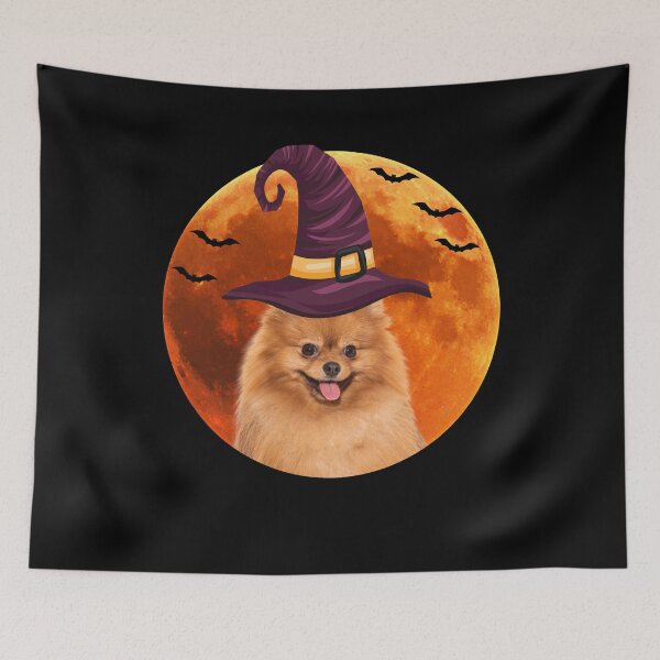 Item preview, Cute spitz dog with witch hat designed and sold by alaechamlal.