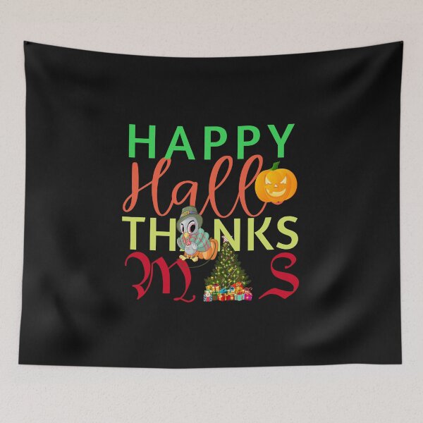 Item preview, Happy HalloThanksMas, Merry Christmas, Happy Thanksgiving, Halloween designed and sold by DiensDesign.