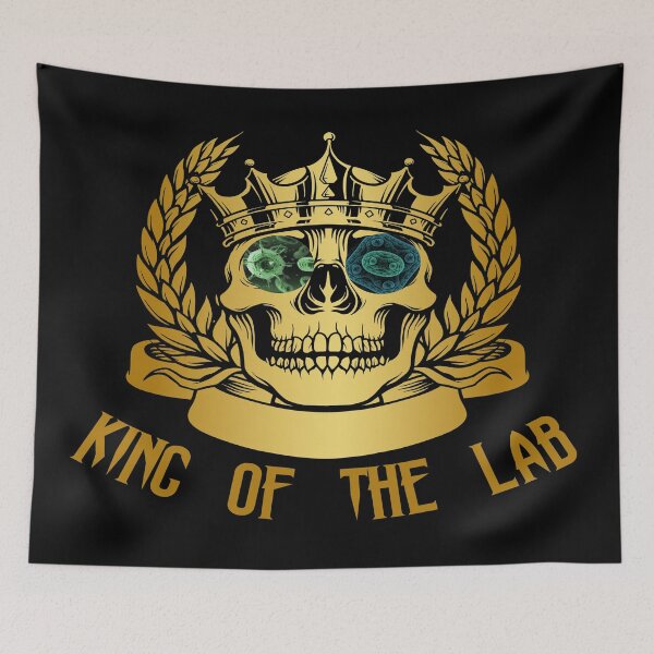 Item preview, KING OF THE LAB SKULL MEDICAL LAB TECH SCIENTIST  designed and sold by Hippiesole.