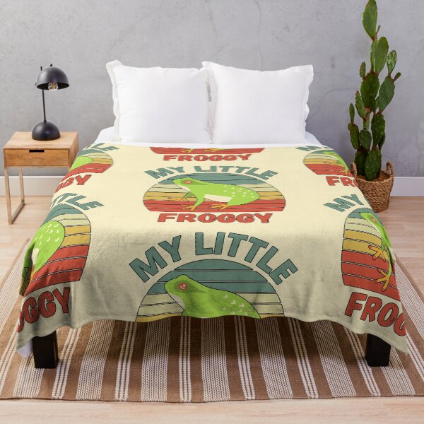 Item preview, My Little Froggy Yellow Green Frog Retro Sunset designed and sold by Meek-Anime.